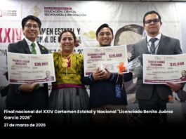 Oaxaqueño gana el Certamen Nacional de Oratoria “Lic. Benito Juárez García”