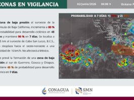 Mantiene Protección Civil vigilancia meteorológica por sistemas en el Océano Pacífico