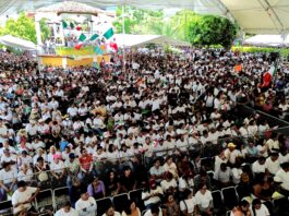 En Xoxocotlán,10 mil personas respaldan defensa de la soberanía nacional