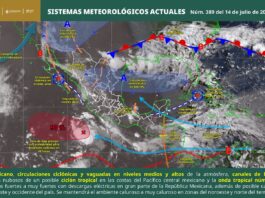 Persistirán lluvias de intensidad variable y oleaje elevado en el litoral oaxaqueño