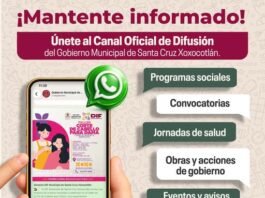 Con canal de difusión en Whatsapp, acerca Xoxocotlán información a la ciudadanía