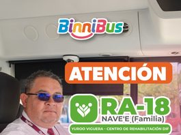 Ruta RA-18 del BinniBus regresa al Centro de Rehabilitación DIF