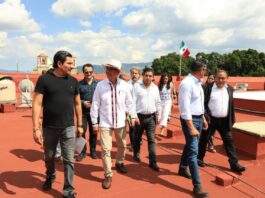 Ray Chagoya supervisa trabajos de rehabilitación y mantenimiento del Palacio Municipal de Oaxaca de Juárez