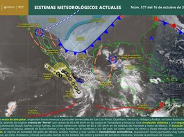 Prevén lluvias fuertes, vientos de hasta 80 km/h y oleaje elevado en Oaxaca
