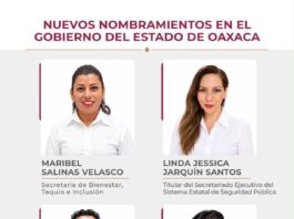 Designa Gobernador de Oaxaca a titulares de Bienestar, SESESP, Turismo y CECyTEO