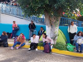 SUTTCEO protesta en Oaxaca, piden respeto a sus contrato laboral